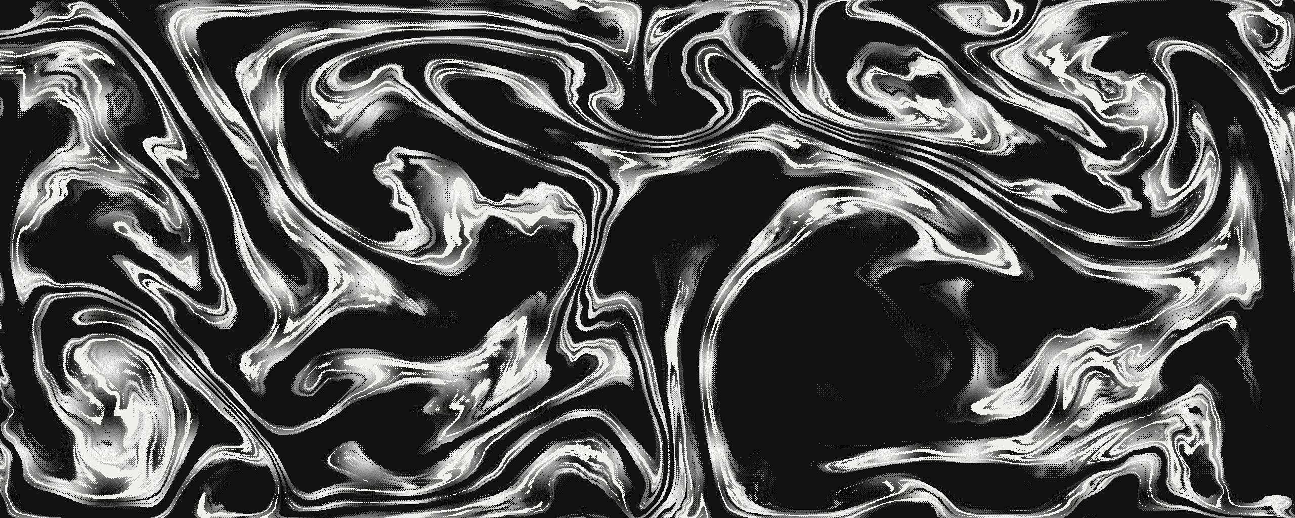 Fluids: dithered still of the stable fluids scene